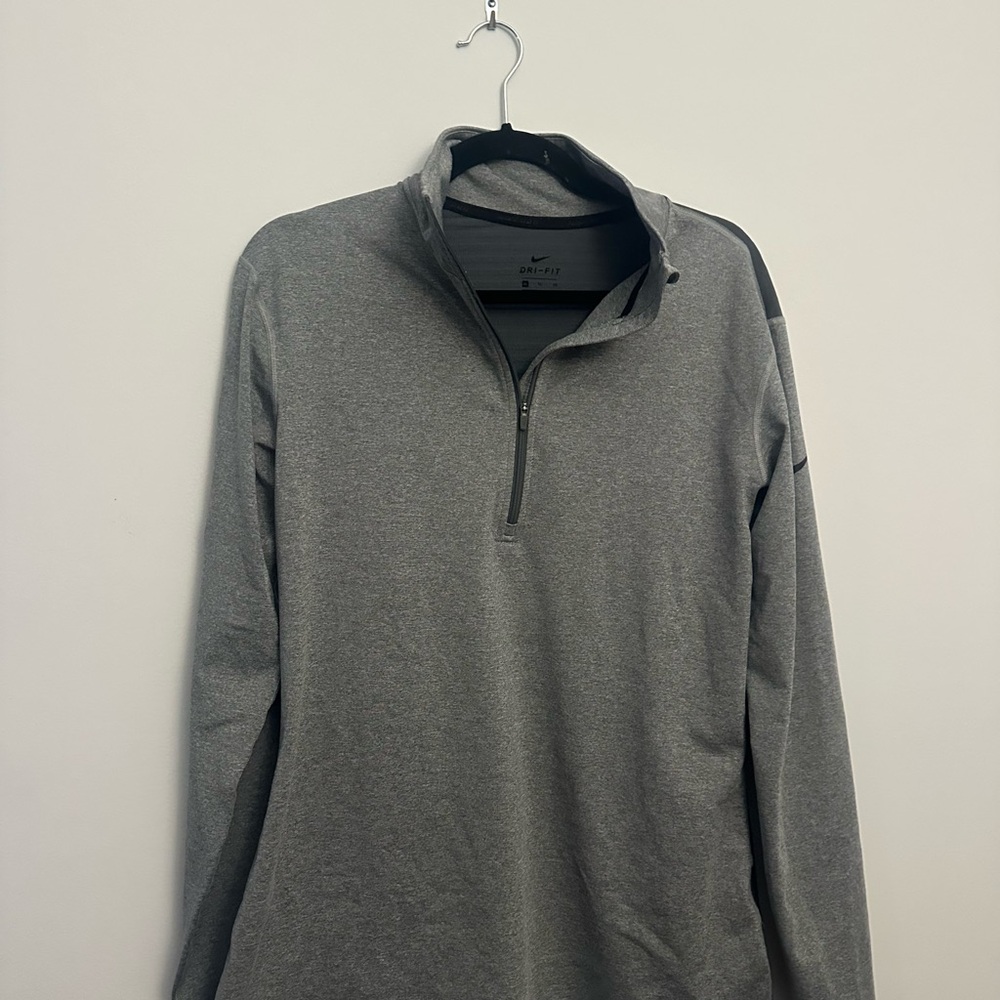 Nike Heather Gray Quarter-Zip Top